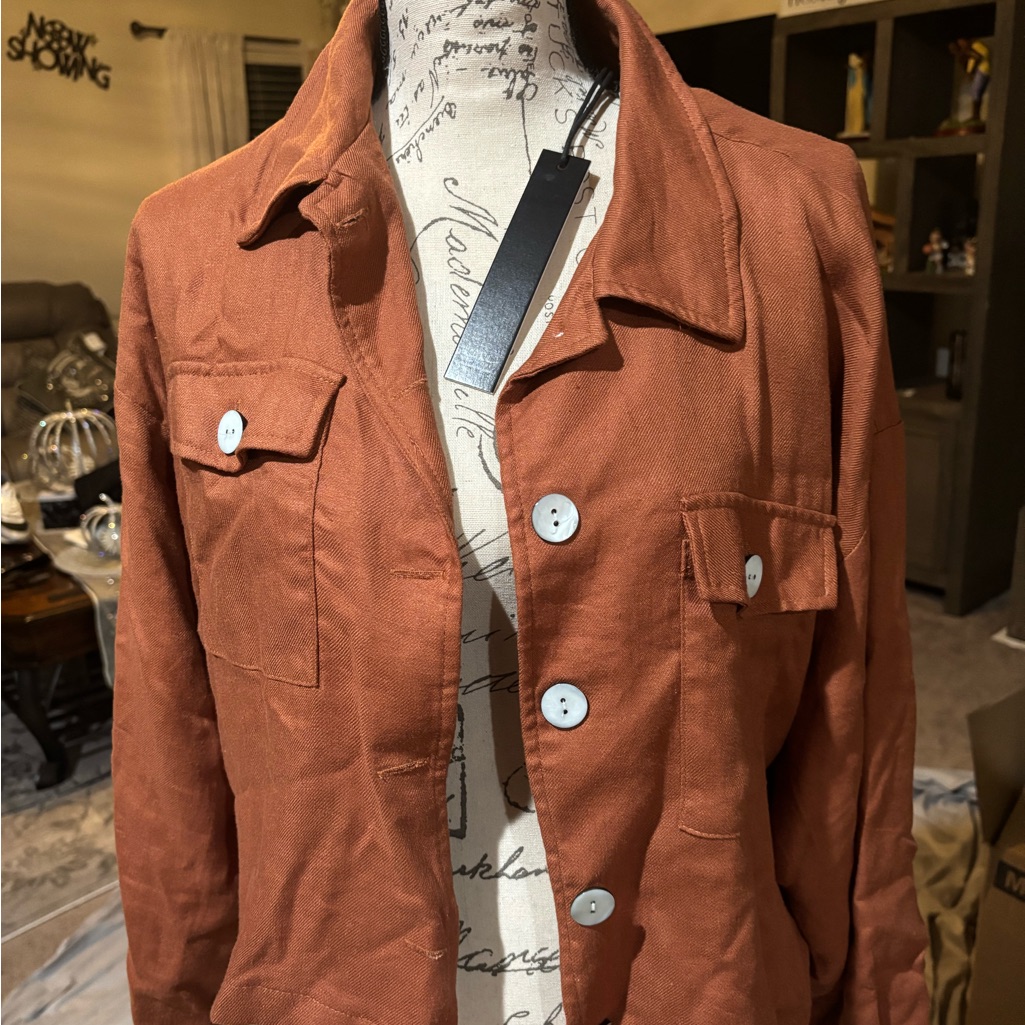 Rust Button-Up Jacket